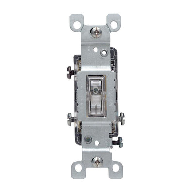 15 Amp 3-Way Toggle Light Switch, Clear - Super Arbor