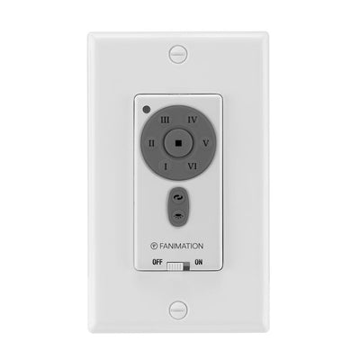 6-Speed DC Motor Wall Switch, White - Super Arbor