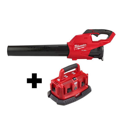 Milwaukee M18 FUEL 120 MPH 450 CFM 18-Volt Lithium-Ion Brushless Cordless Handheld Blower W/ M18 6-Port Sequential Battery Charger - Super Arbor