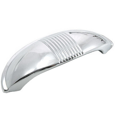 2 in. Center-to-Center Polished Chrome Striped Cup Pull - Super Arbor