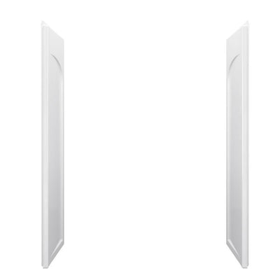 Ensemble 1 in. x 32 in. x 71.25 in. 2-Piece Direct-to-Stud Alcove Shower End Wall Set in White - Super Arbor