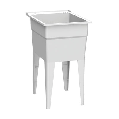 18 in. x 24 in. Polypropylene White Laundry Sink - Super Arbor