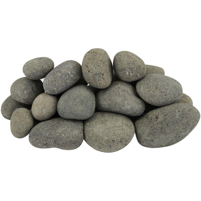 Rain Forest 1 in. to 3 in., 30 lb. Grey Caribbean River Pebbles - Super Arbor