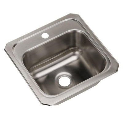 Celebrity Drop-In Stainless Steel 15 in. 1-Hole Single Bowl Kitchen Sink - Super Arbor