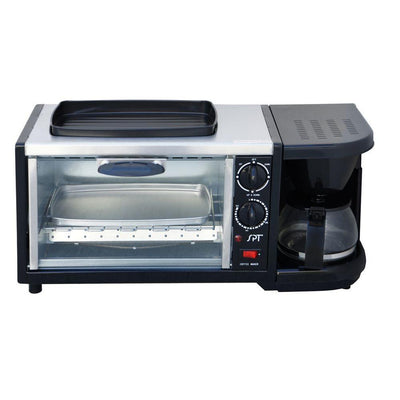 Breakfast Center 1450 W 2-Slice Stainless Steel Toaster Oven with Griddle - Super Arbor