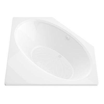 Mali 5 ft. Acrylic Center Drain Corner Drop-in Non-Whirlpool Bathtub in White - Super Arbor