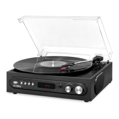 All-in-1 Bluetooth Record Player with Built in Speakers and 3-Speed Turntable - Super Arbor