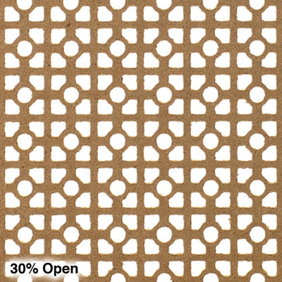 72 in. x 24 in. x 1/8 in. Unfinished Square and Mini Circle Decorative Perforated Paintable MDF Screening Panel Insert - Super Arbor