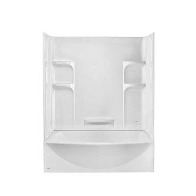 Ovation 30 in. x 60 in. x 75 in. Standard Fit Bathtub Kit with Right-Hand Drain in Arctic - Super Arbor