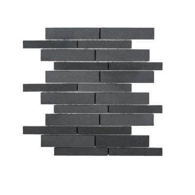 Jeffrey Court 
    Tarmac Gray 10 in. x 11.875 in. x 8 mm Interlocking Honed Natural Stone Mosaic Tile - Super Arbor