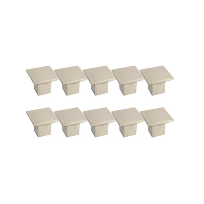 Cubist 1-7/16 in. Brushed Nickel Cabinet Hardware Knob Value Pack (10 per Pack) - Super Arbor