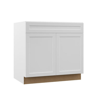 Designer Series Melvern Assembled 24x34.5x23.75 in. Base Kitchen Cabinet in White