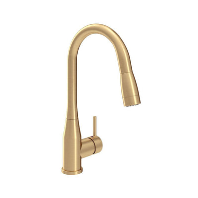 Sereno Single-Handle Pull-Down Sprayer Kitchen Faucet in Brushed Gold - Super Arbor