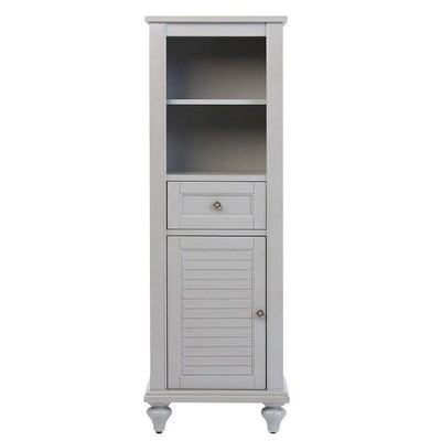 Hamilton 18 in. W x 52-1/2 in. H Bathroom Linen Cabinet in Grey - Super Arbor