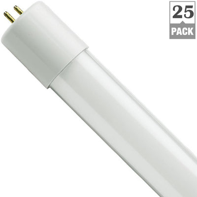 32-Watt Equivalent 12-Watt 4 ft. Linear Non-Dimmable T8 LED Bypass Tube Double Ended Light Bulb Daylight (25-Pack) - Super Arbor