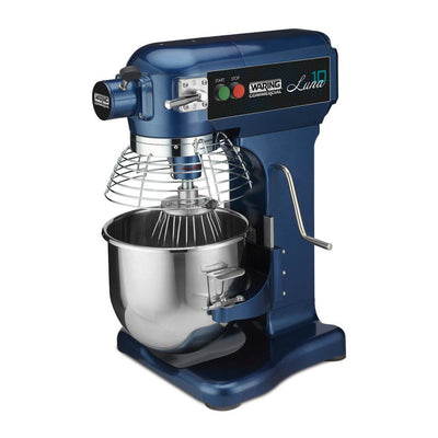 3-Speed, Blue, Luna 10 - 10 Qt. Planetary Mixer, Includes Dough Hook, Mixing Paddle and Whisk - Super Arbor