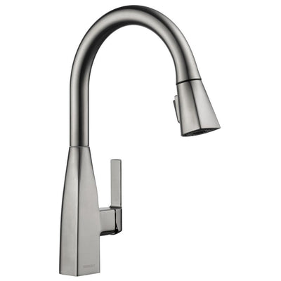 Xander Single-Handle Pull-Down Sprayer Kitchen Faucet in Stainless - Super Arbor