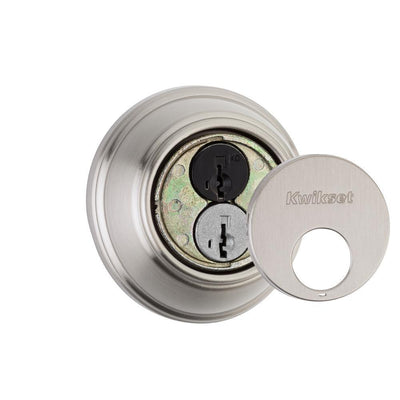 816 Series Satin Nickel Single Cylinder Key Control Deadbolt featuring SmartKey Security - Super Arbor