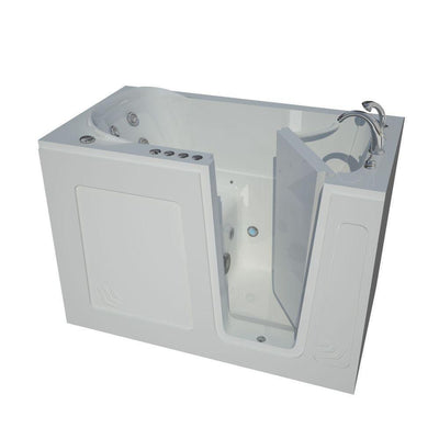 HD Series 54 in. Right Drain Quick Fill Walk-In Whirlpool and Air Bath Tub with Powered Fast Drain in White - Super Arbor