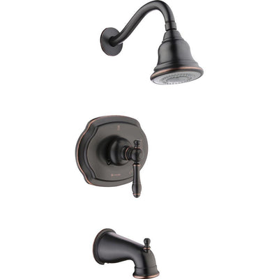 Lyndhurst Single-Handle 3-Spray Tub and Shower Faucet in Bronze - Super Arbor