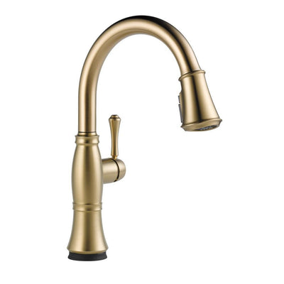 Cassidy Touch Single-Handle Pull-Down Sprayer Kitchen Faucet in Lumicoat Champagne Bronze - Super Arbor