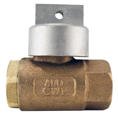 3/4 in. Bronze FNPT In-Line Irrigation Ball Valve with Automatic Drain - Super Arbor
