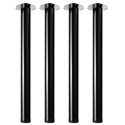 2-3/8 in. Adjustable 28 in. Black Steel Table Leg (Set of 4) - Super Arbor