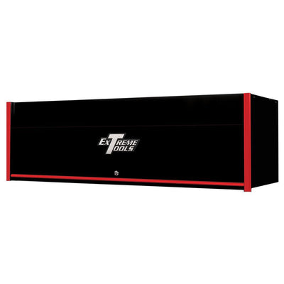 RX Professional 72 in. 0-Drawer Triple-Bank Extreme Power Workstation Hutch in Black with Red Trim - Super Arbor