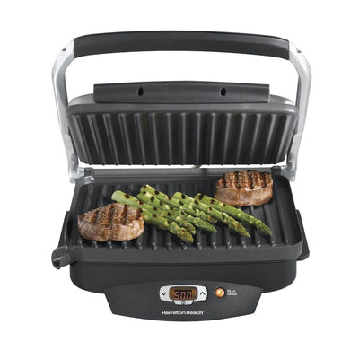 Steak Lover's 100 sq. in. Black Indoor Grill with Lid - Super Arbor