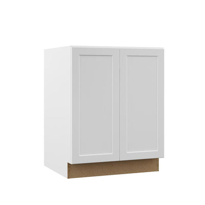 Designer Series Melvern Assembled 27x34.5x21 in. Full Door Height Bathroom Vanity Base Cabinet in White