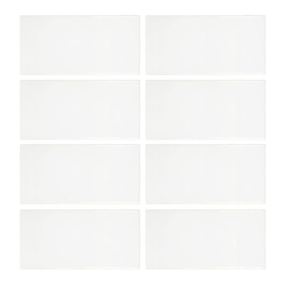 Jeffrey Court Allegro White 3 in. x 6 in. Glossy Ceramic Wall Tile (1 sq. ft./ pack) - Super Arbor