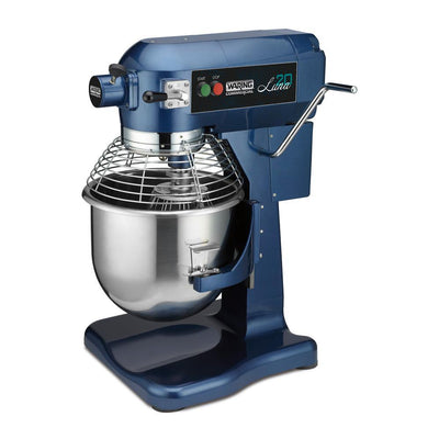 3-Speed, Blue, Luna 20 - 20 Qt.Planetary Mixer, Includes Dough Hook, Mixing Paddle and Whisk - Super Arbor