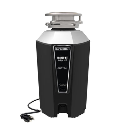 Everbilt 1.25 HP Continuous Feed Garbage Disposal with Stainless Steel Sink Flange and Attached Power Cord - Super Arbor