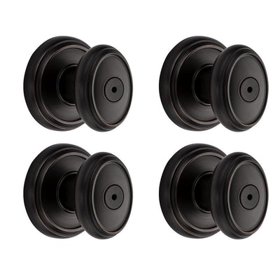 Prestige Carnaby Venetian Bronze Bed/Bath Door Knob (4-Pack) - Super Arbor