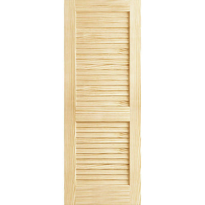24 in. x 80 in. Unfinished Plantation Louver Louver Solid Core Wood Interior Door Slab - Super Arbor