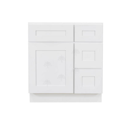 Lancaster Shaker Assembled 24 in. W x 21 in. D x 33 in. H Bath Vanity Cabinet with 2 Doors in White - Super Arbor