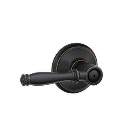 Birmingham Aged Bronze Privacy Bed/Bath Door Lever - Super Arbor