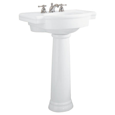 American Standard Retrospect Pedestal Combo Bathroom Sink in White - Super Arbor
