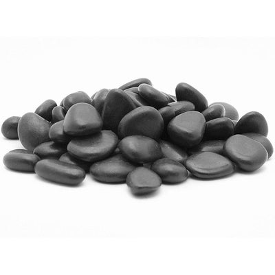 Rain Forest 0.4 cu. ft., 2 in. to 3 in. Black Grade A Polished Pebbles (30-Pack Pallet) - Super Arbor