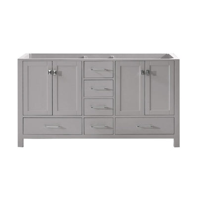 Caroline Avenue 60 in. W Bath Vanity Cabinet Only in Cashmere Gray - Super Arbor