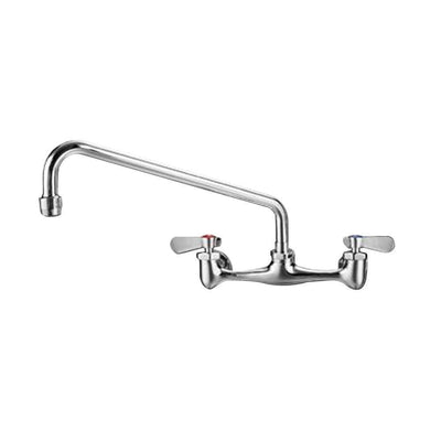 8 in. Widespread 2-Handle Wall Mount Utility Faucet in Polished Chrome - Super Arbor