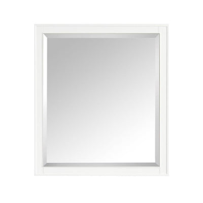 Madison 36 in. W x 32 in. H Single Framed Mirror in White - Super Arbor