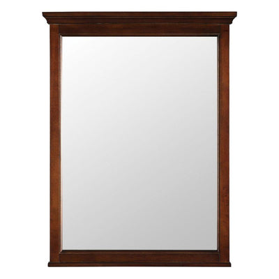 24 in. W x 31 in. H Framed Rectangular  Bathroom Vanity Mirror in Mahogany - Super Arbor