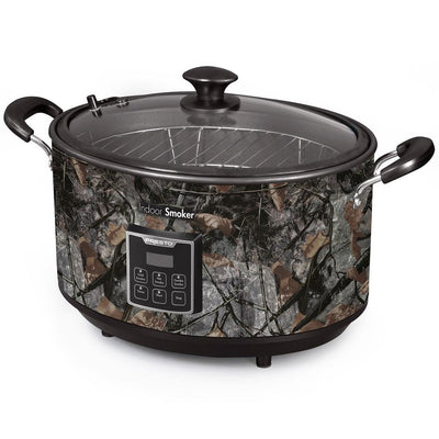 6 Qt. Camo Color Indoor Electric Indoor Smoker/Cooker with Digital Controls - Super Arbor