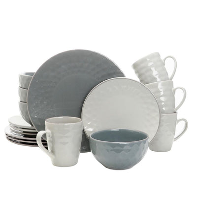 Tahitian Grand 16-Piece Casual Blue Stoneware Dinnerware Set (Service for 4) - Super Arbor