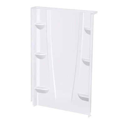 A2 8 in. x 48 in. x 74 in. 1-piece Direct-to-Stud Shower Wall Panel in White - Super Arbor