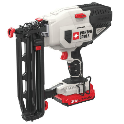 20-Volt MAX Lithium-Ion 16-Gauge Cordless  Nailer with Battery 1.5 Ah and Charger - Super Arbor