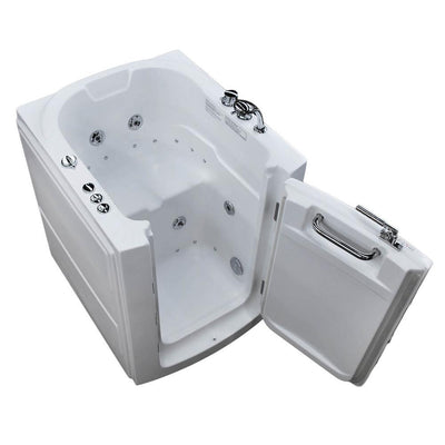 HD Series 38 in. Right Swinging Door Walk-In Whirlpool and Air Bath Tub with Right Swinging Door in White - Super Arbor