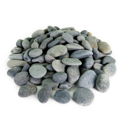 Southwest Boulder & Stone 0.50 cu. ft. 3 in. to 5 in. Black Mexican Beach Pebble Smooth Round Rock for Gardens, Landscapes and Ponds - Super Arbor