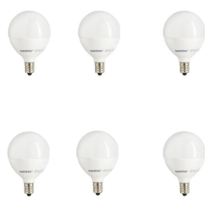 Sunlite 40-Watt Equivalent Warm White G16.5 Dimmable LED Light Bulb (6-Pack) - Super Arbor